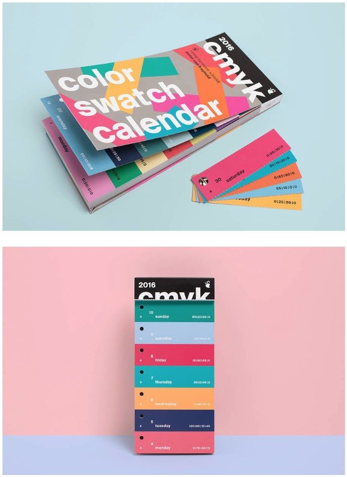 CMYK Color Swatch Calendar